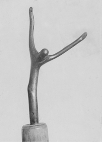 Sculpture of Christ made by twig