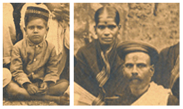 Photo of young Vishnu Chinchalkar and his mother and father