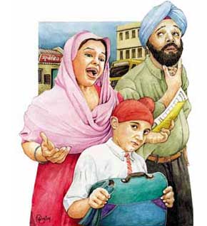 Dileep chinchalkar's Illustration subject-dumb boy's parents